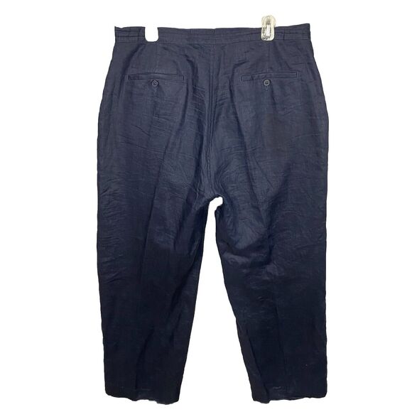 Lorenzino Pants Womens XL Linen Capsule Everyday Casual Minimal Classic Light - Picture 3 of 7